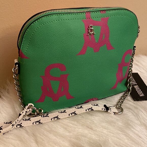 Steve Madden Green and Pink Crossbody Bag - Picture 4 of 12